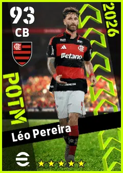 Leo Pereira eFootball 2026 player card — 93 OVR CB