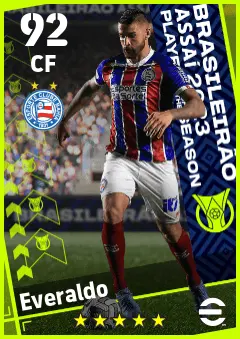 Everaldo eFootball 2026 player card — 92 OVR CF