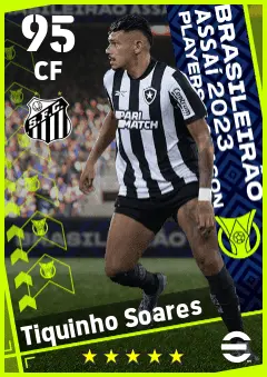 Tiquinho Soares eFootball 2026 player card — 95 OVR CF
