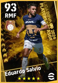 Eduardo Salvio eFootball 2026 player card — 93 OVR RMF