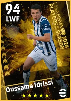 Oussama Idrissi eFootball 2026 player card — 94 OVR LWF