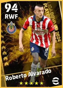 Roberto Alvarado eFootball 2026 player card — 94 OVR RWF