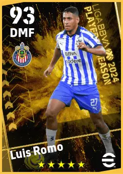 Luis Romo eFootball 2026 player card — 93 OVR DMF