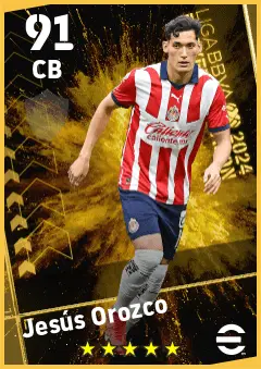 Jesus Orozco eFootball 2026 player card — 91 OVR CB
