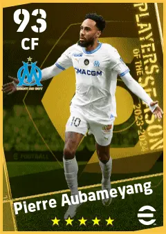 P. E. Aubameyang eFootball 2026 player card — 93 OVR CF