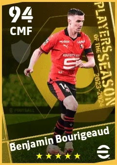 Benjamin Bourigeaud eFootball 2026 player card — 94 OVR CMF