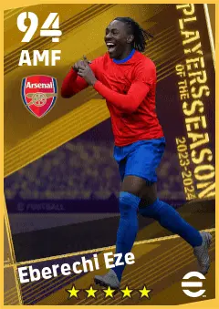 Eberechi Eze eFootball 2026 player card — 94 OVR AMF