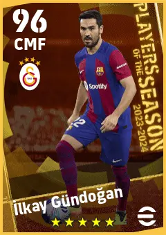 Ilkay Gundogan eFootball 2026 player card — 96 OVR CMF