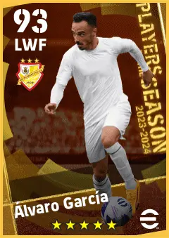 Alvaro Garcia eFootball 2026 player card — 93 OVR LWF