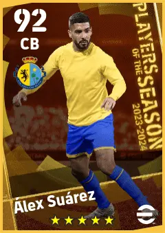 Alex Suarez eFootball 2026 player card — 92 OVR CB