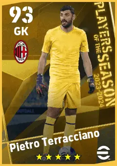 Pietro Terracciano eFootball 2026 player card — 93 OVR GK