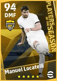 Manuel Locatelli eFootball 2026 player card — 94 OVR DMF