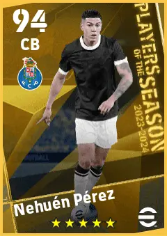 Nehuen Perez eFootball 2026 player card — 94 OVR CB