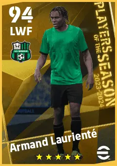 Armand Lauriente eFootball 2026 player card — 94 OVR LWF
