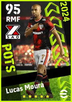 Lucas Moura eFootball 2026 player card — 95 OVR RMF