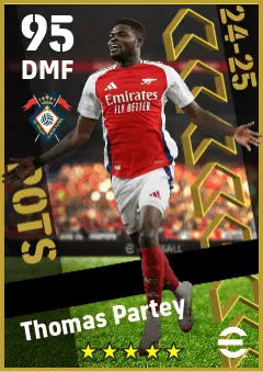 Thomas Partey eFootball 2026 player card — 95 OVR DMF