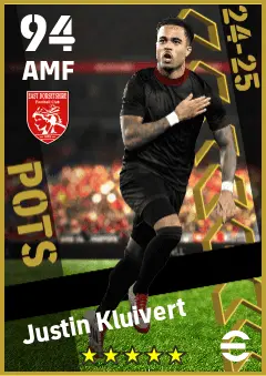 Justin Kluivert eFootball 2026 player card — 94 OVR AMF