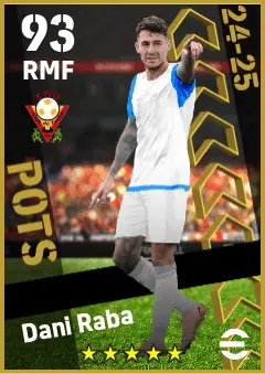 Dani Raba eFootball 2026 player card — 93 OVR RMF