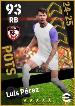 Luis Perez eFootball 2026 player card — 93 OVR RB