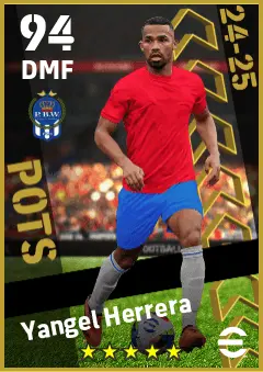 Yangel Herrera eFootball 2026 player card — 94 OVR DMF