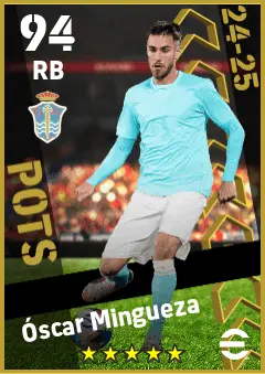Oscar Mingueza eFootball 2026 player card — 94 OVR RB