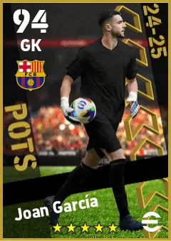 Joan Garcia eFootball 2026 player card — 94 OVR GK