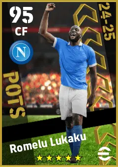Romelu Lukaku eFootball 2026 player card — 95 OVR CF