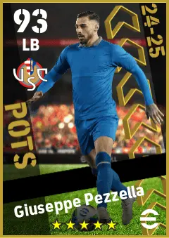 Giuseppe Pezzella eFootball 2026 player card — 93 OVR LB