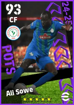 Ali Sowe eFootball 2026 player card — 93 OVR CF