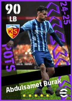 Abdulsamet Burak eFootball 2026 player card — 90 OVR LB