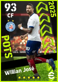 Willian Jose eFootball 2026 player card — 93 OVR CF