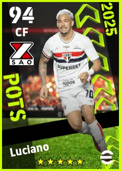 Luciano eFootball 2026 player card — 94 OVR CF