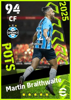 Martin Braithwaite eFootball 2026 player card — 94 OVR CF