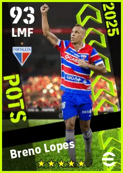 Breno Lopes eFootball 2026 player card — 93 OVR LMF