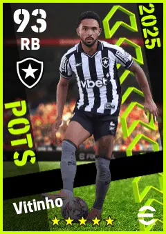 Vitinho eFootball 2026 player card — 93 OVR RB