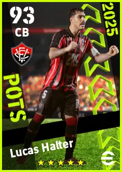 Lucas Halter eFootball 2026 player card — 93 OVR CB