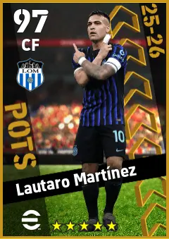 Lautaro Martinez eFootball 2026 player card — 97 OVR CF