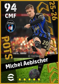 Michel Aebischer eFootball 2026 player card — 94 OVR CMF