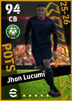 Jhon Lucumi eFootball 2026 player card — 94 OVR CB