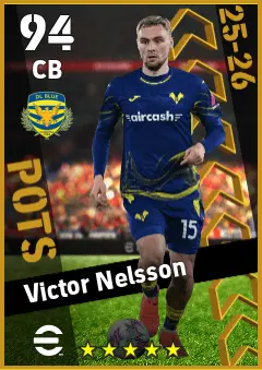 Victor Nelsson eFootball 2026 player card — 94 OVR CB