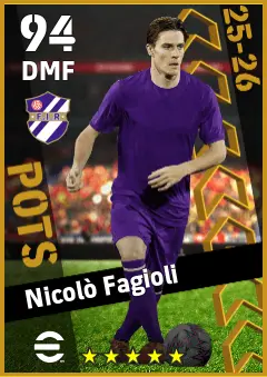Nicolo Fagioli eFootball 2026 player card — 94 OVR DMF