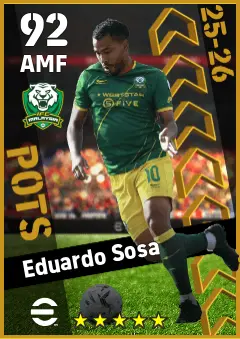 Eduardo Sosa eFootball 2026 player card — 92 OVR AMF