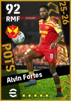 Alvin Fortes eFootball 2026 player card — 92 OVR RMF