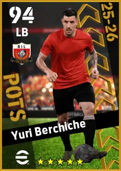 Yuri Berchiche eFootball 2026 player card — 94 OVR LB