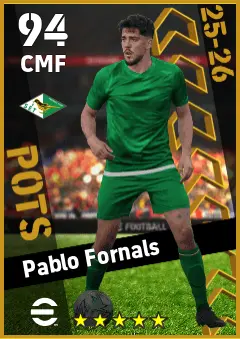 Pablo Fornals eFootball 2026 player card — 94 OVR CMF