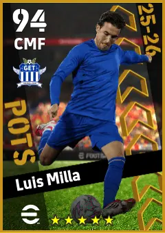 Luis Milla eFootball 2026 player card — 94 OVR CMF