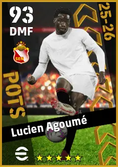 Lucien Agoume eFootball 2026 player card — 93 OVR DMF