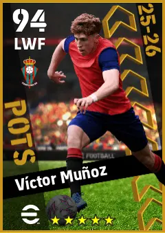 Victor Munoz eFootball 2026 player card — 94 OVR LWF