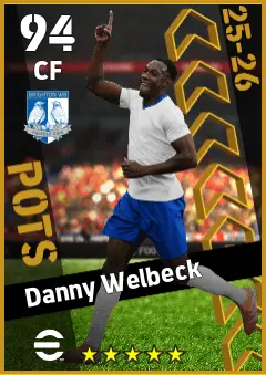 Danny Welbeck eFootball 2026 player card — 94 OVR CF