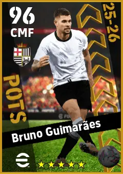 Bruno Guimaraes eFootball 2026 player card — 96 OVR CMF